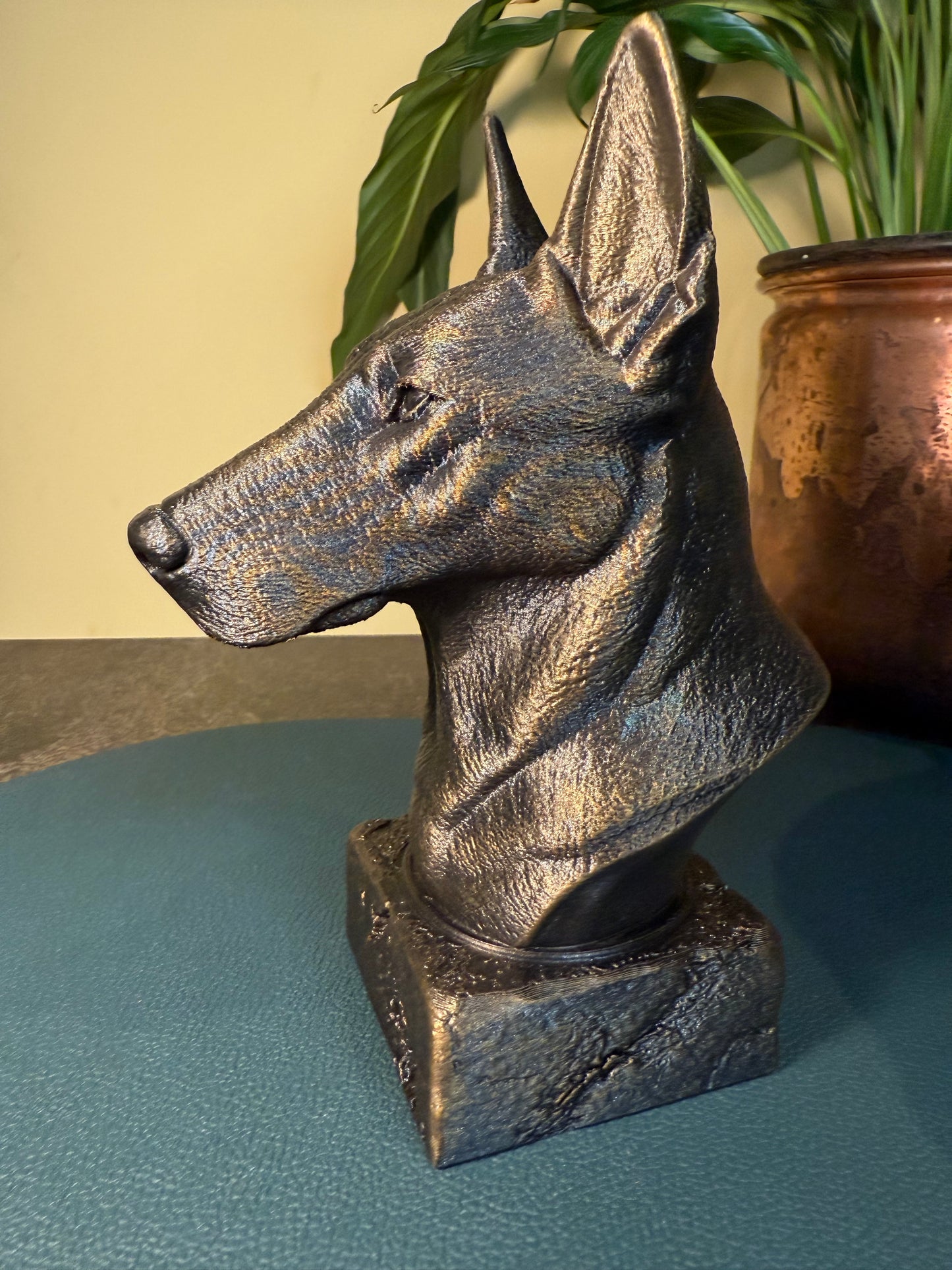 Dutch Sheperd full antique bust sculpture – 3D printed Dutch Sheperd statue, collectible home decor gift