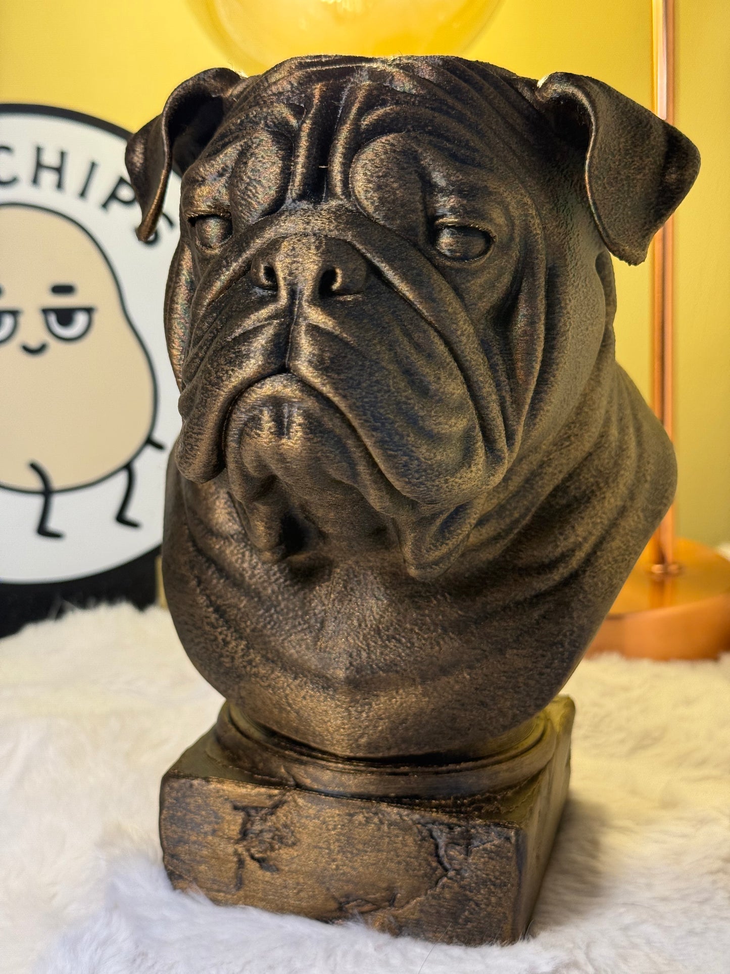 English Bulldog Antique Bust