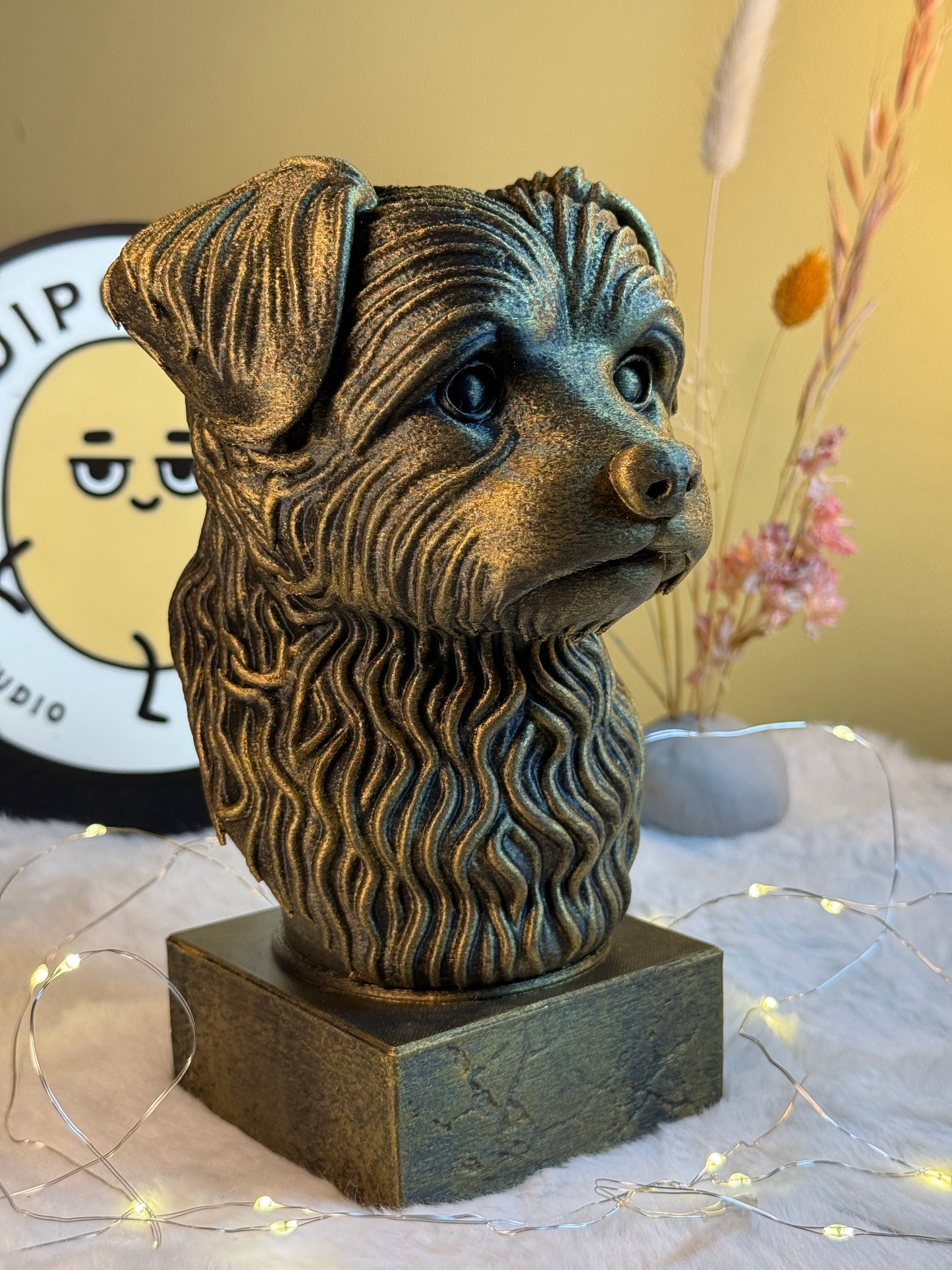 Yorkipoo Antique Bust