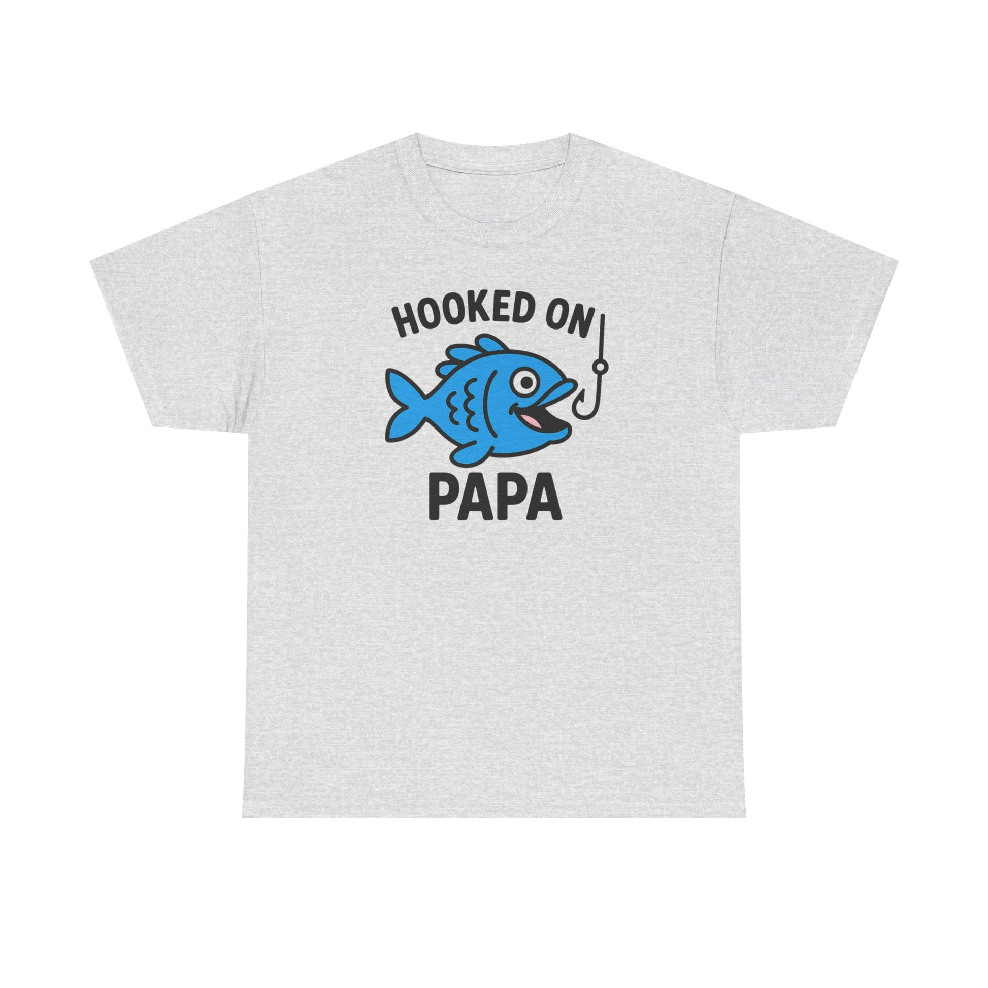 For the dad who’s always fishing for love—or just out on the lake. Celebrate Father’s Day with this fun “Hooked on Papa” tee: perfect for dads who love fishing, puns, and being your hero.
