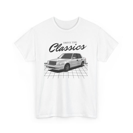 Inspired by the workhorse of Tokyo: the Toyota Crown Comfort S10 (1995–2018). This shirt honors the legendary Japanese taxi – boxy, bulletproof, and iconic across Asia.