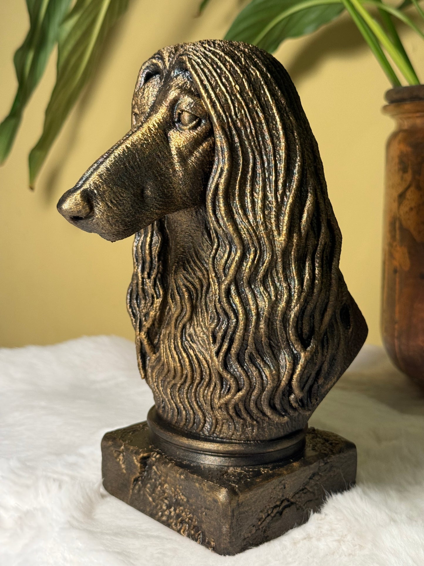Afghan Hound Antique Bust