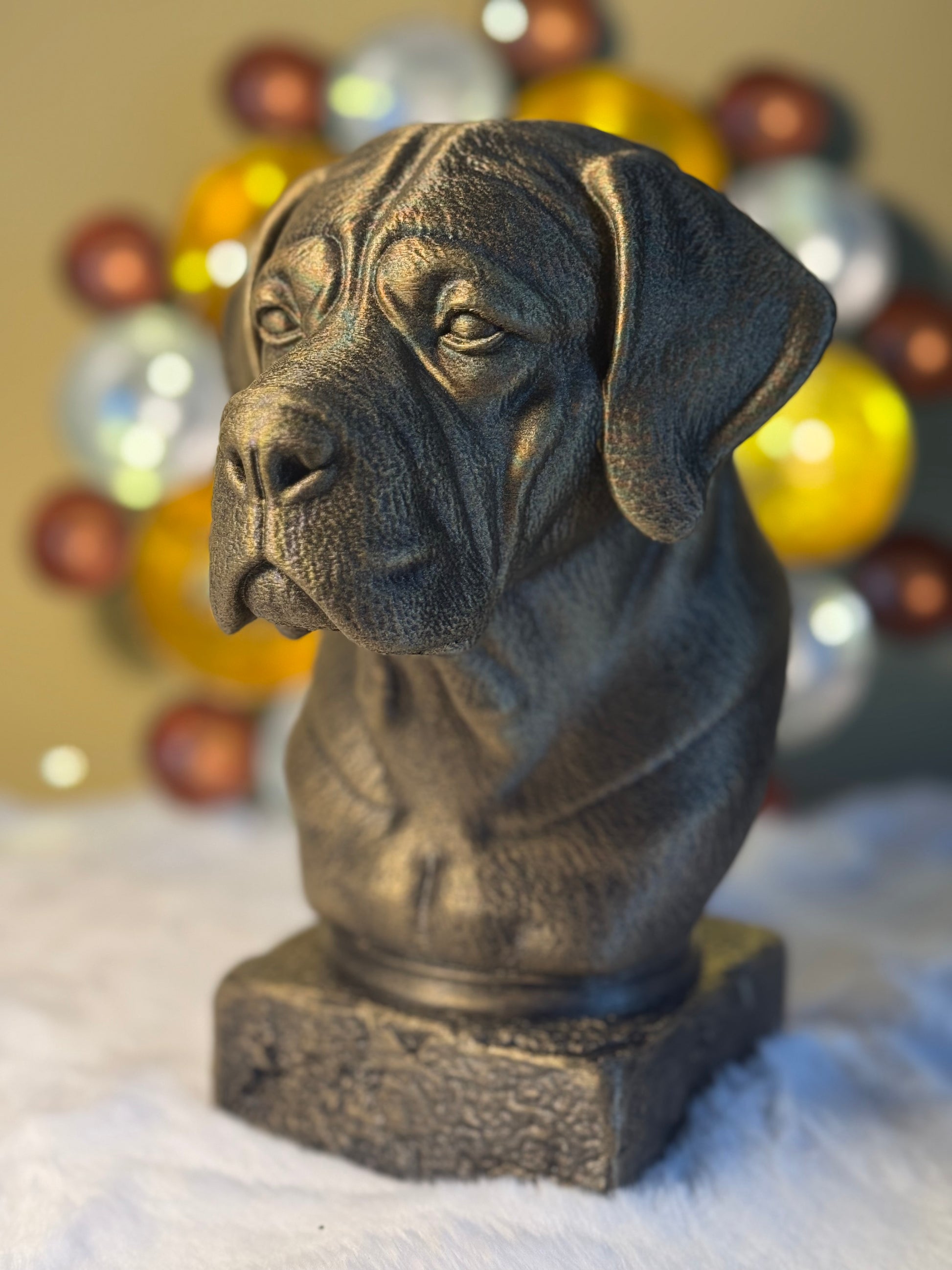 Cane Corso Spitsoren side view antique style bust – Cane Corso Spitsoren 3D printed dog statue home decor