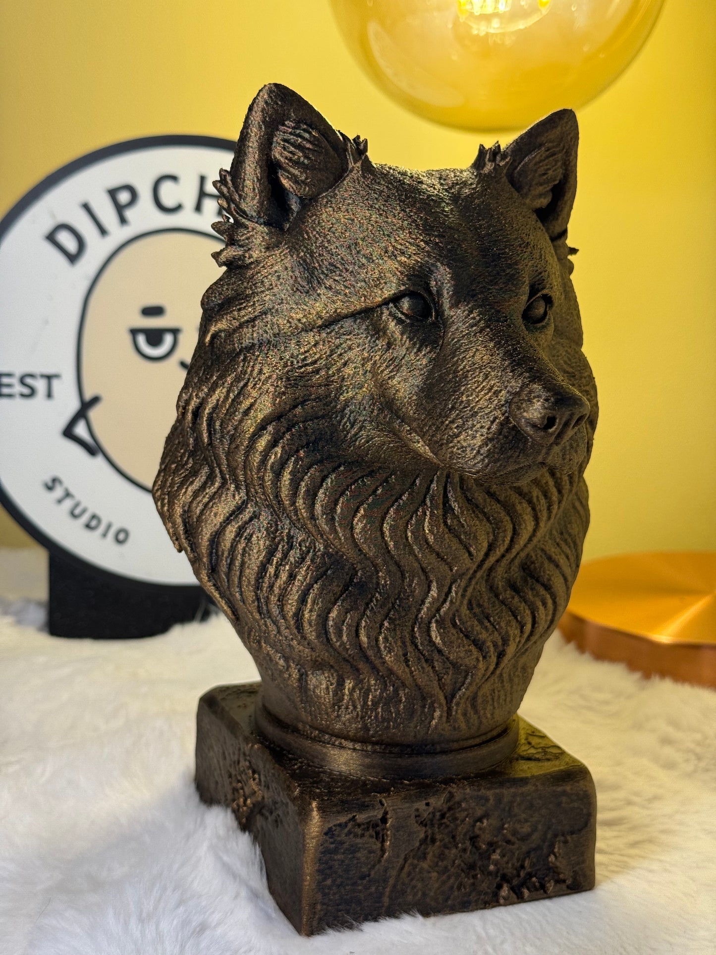 Finnish Lapphund Antique Bust
