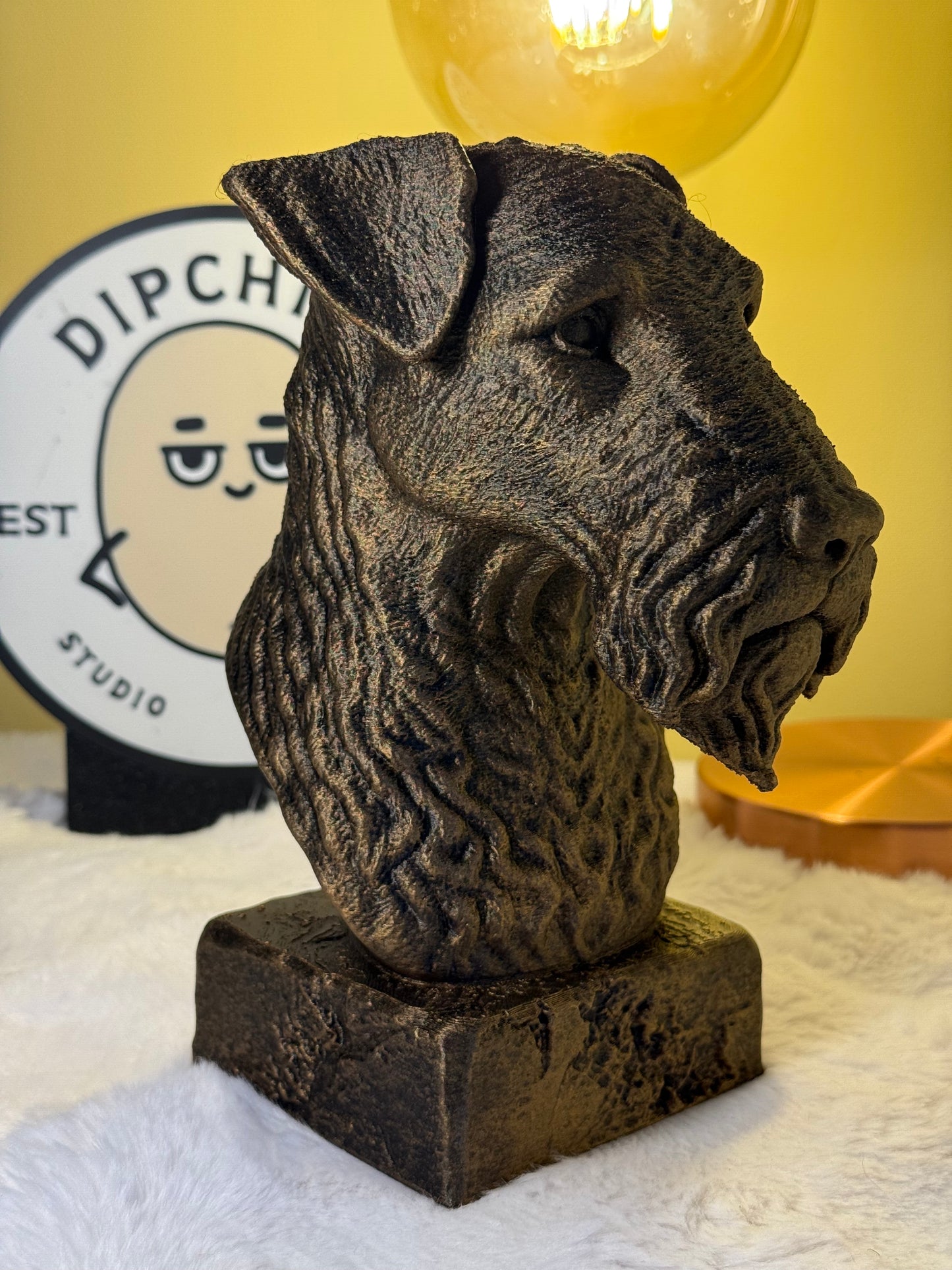 Kerry Blue Terrier Antique Bust