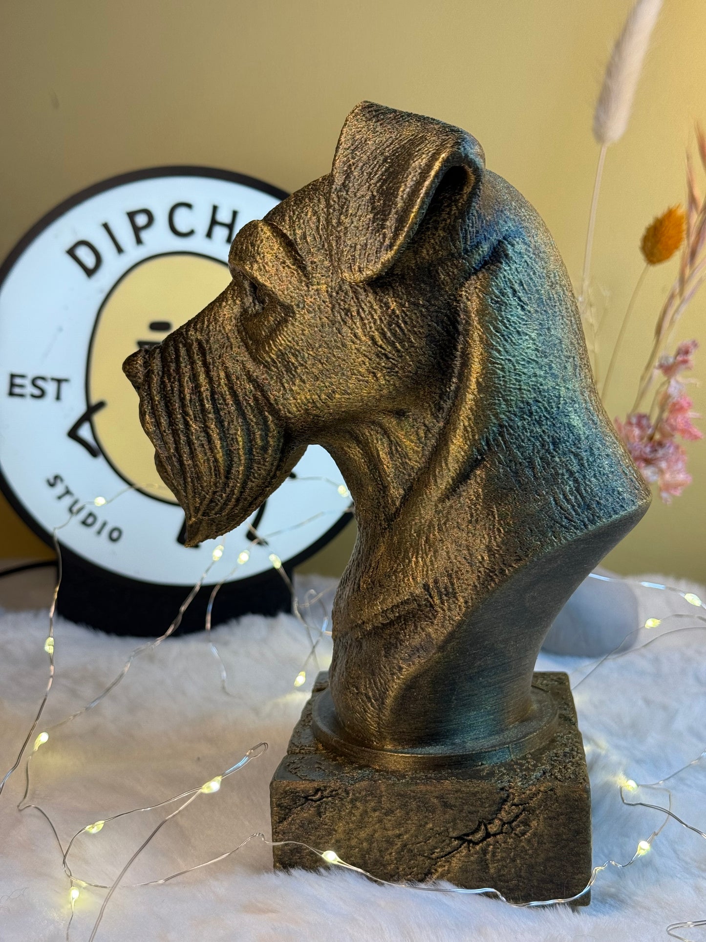 Schnauzer Antique Bust