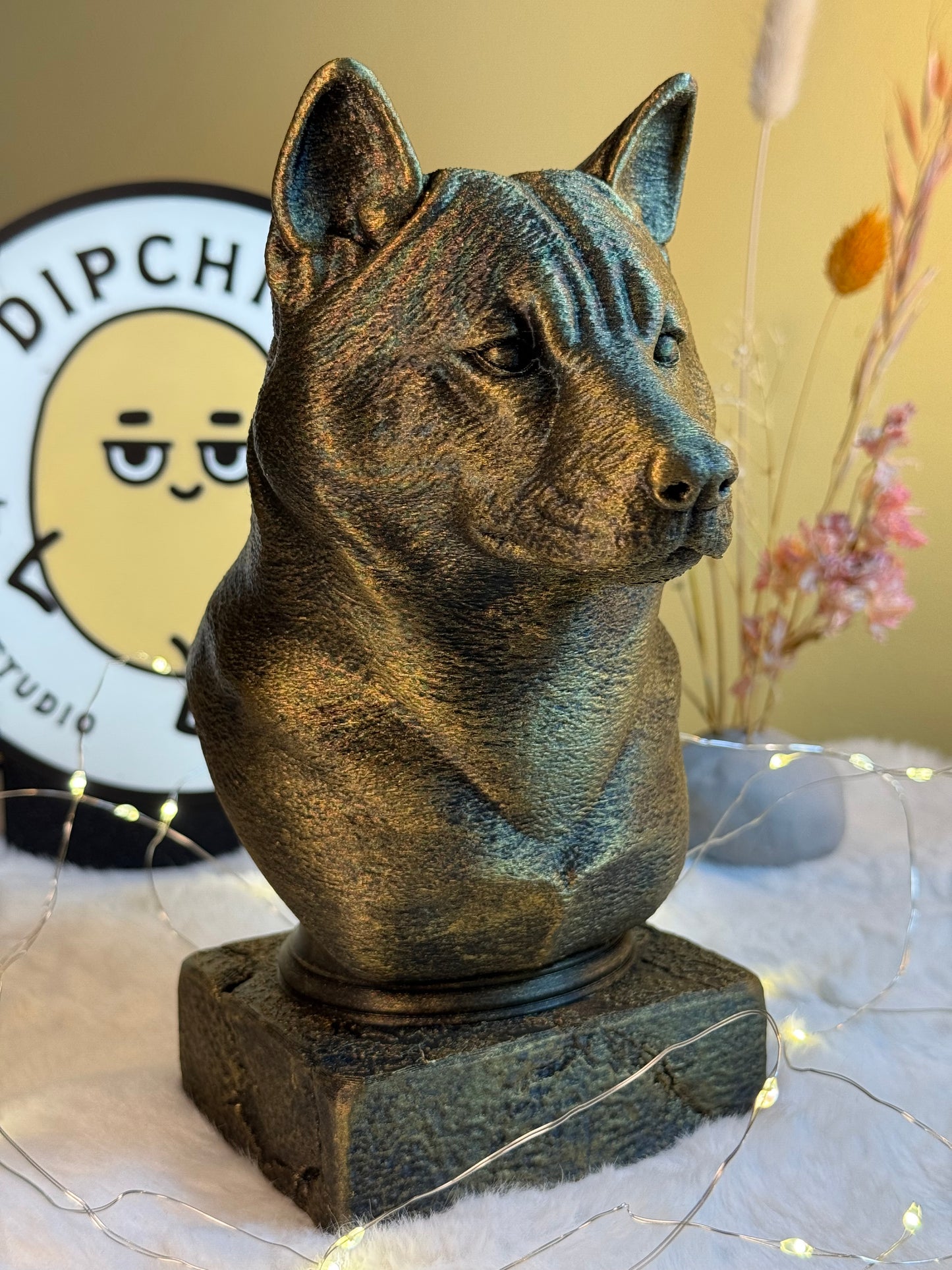 Shiba Inu Antique Bust