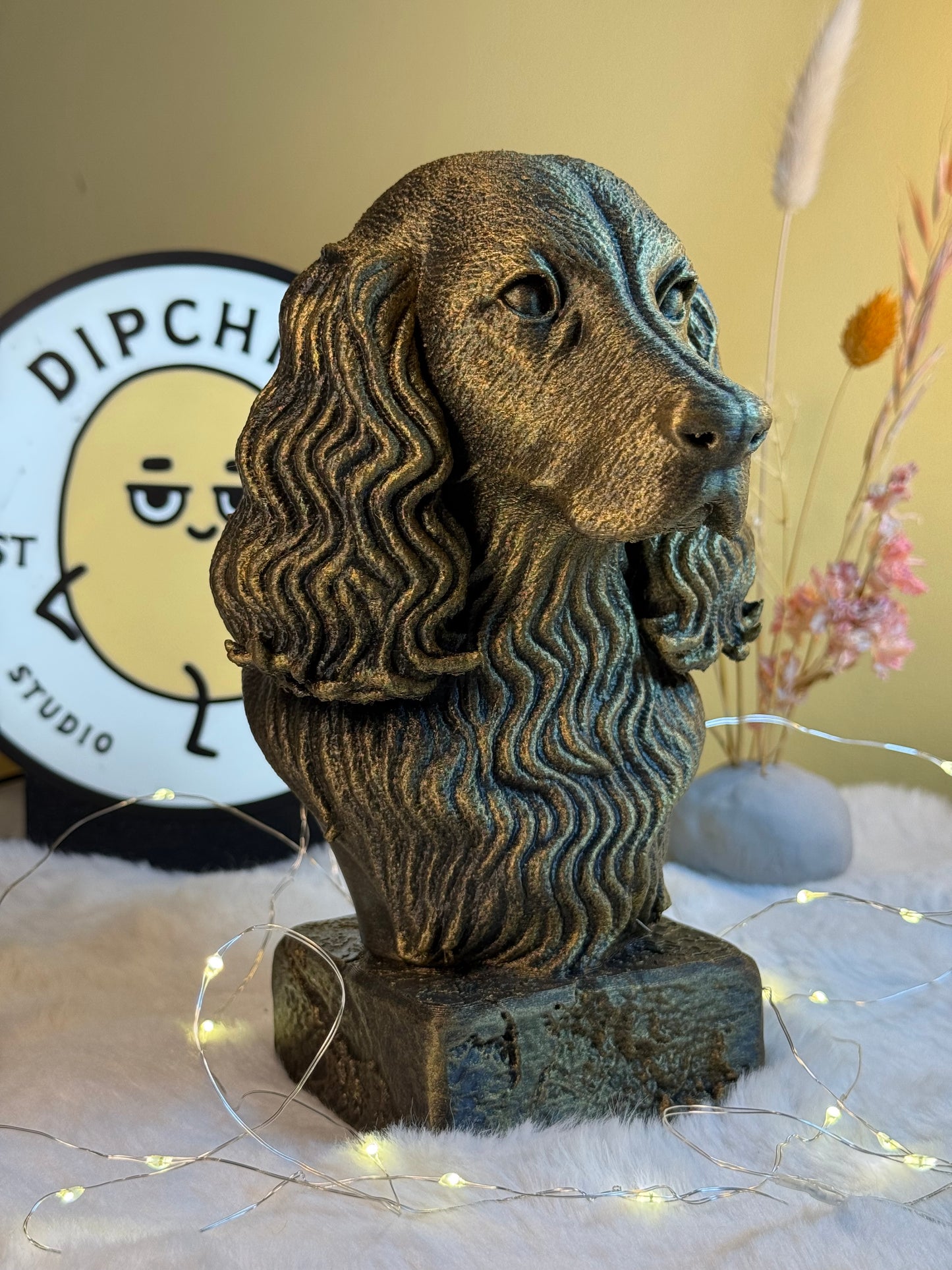 Springer Spaniel Antique Bust