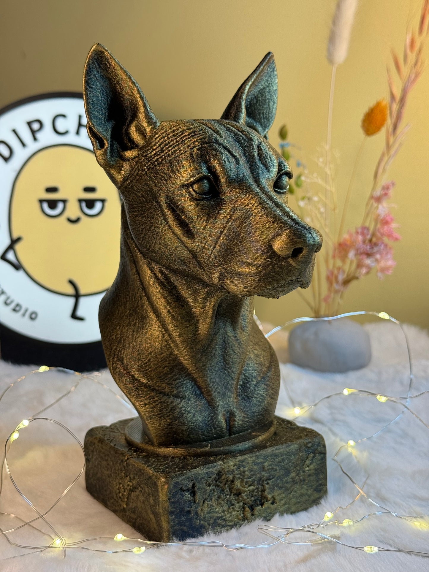 Xolo Dog Antique Bust