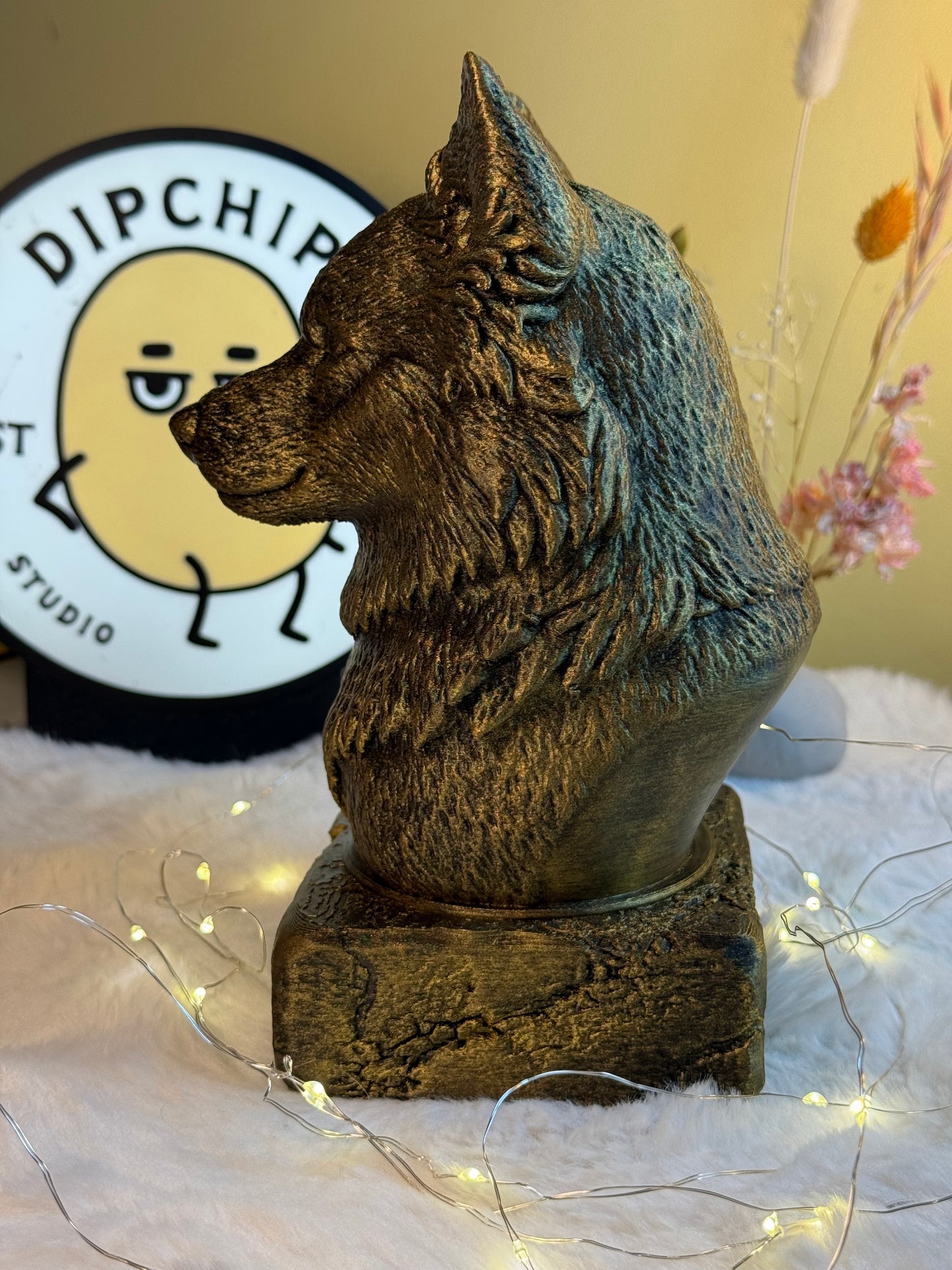 Icelandic Sheepdog Antique Bust