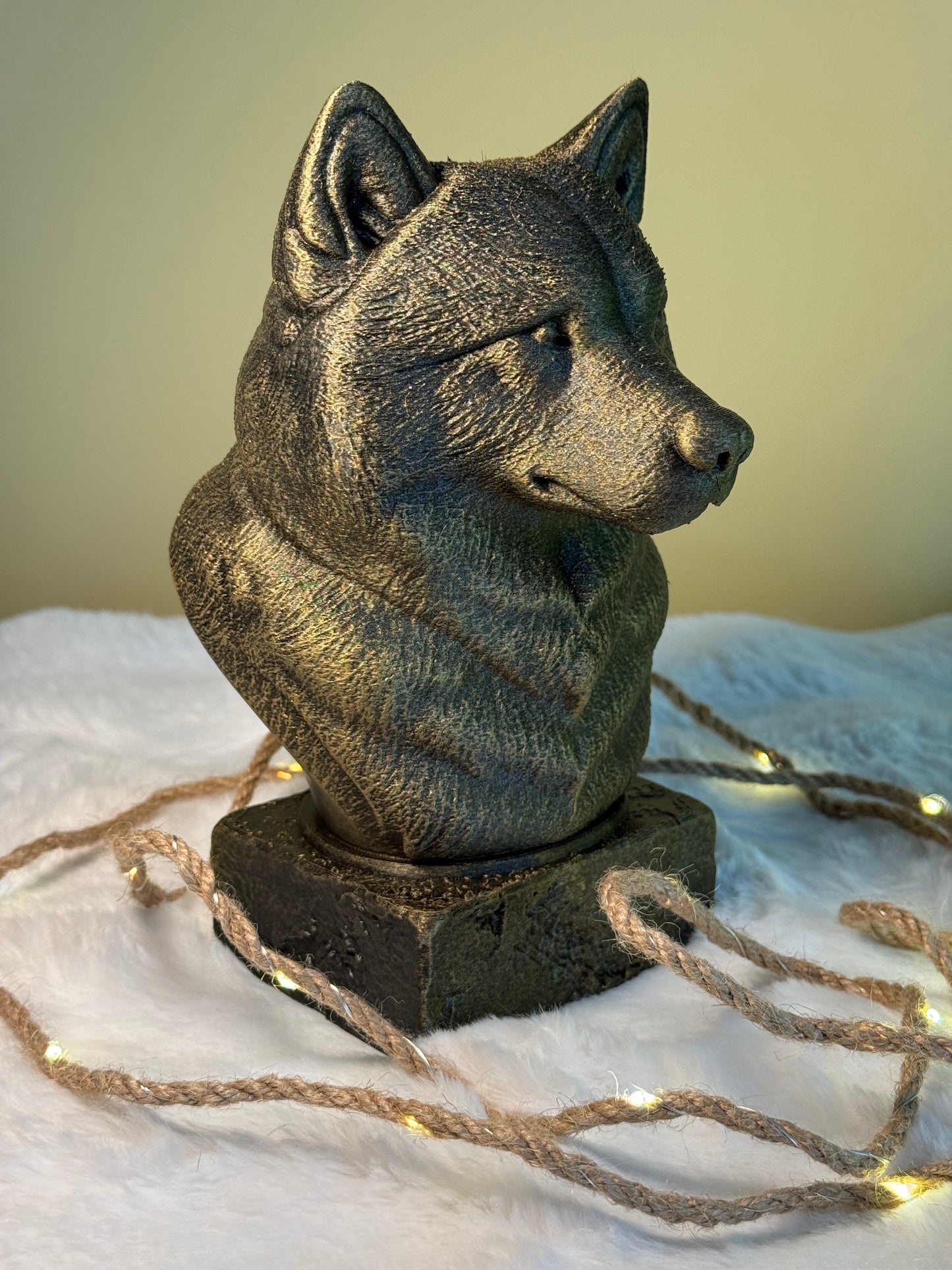 Alaskan Malamute Antique Bust