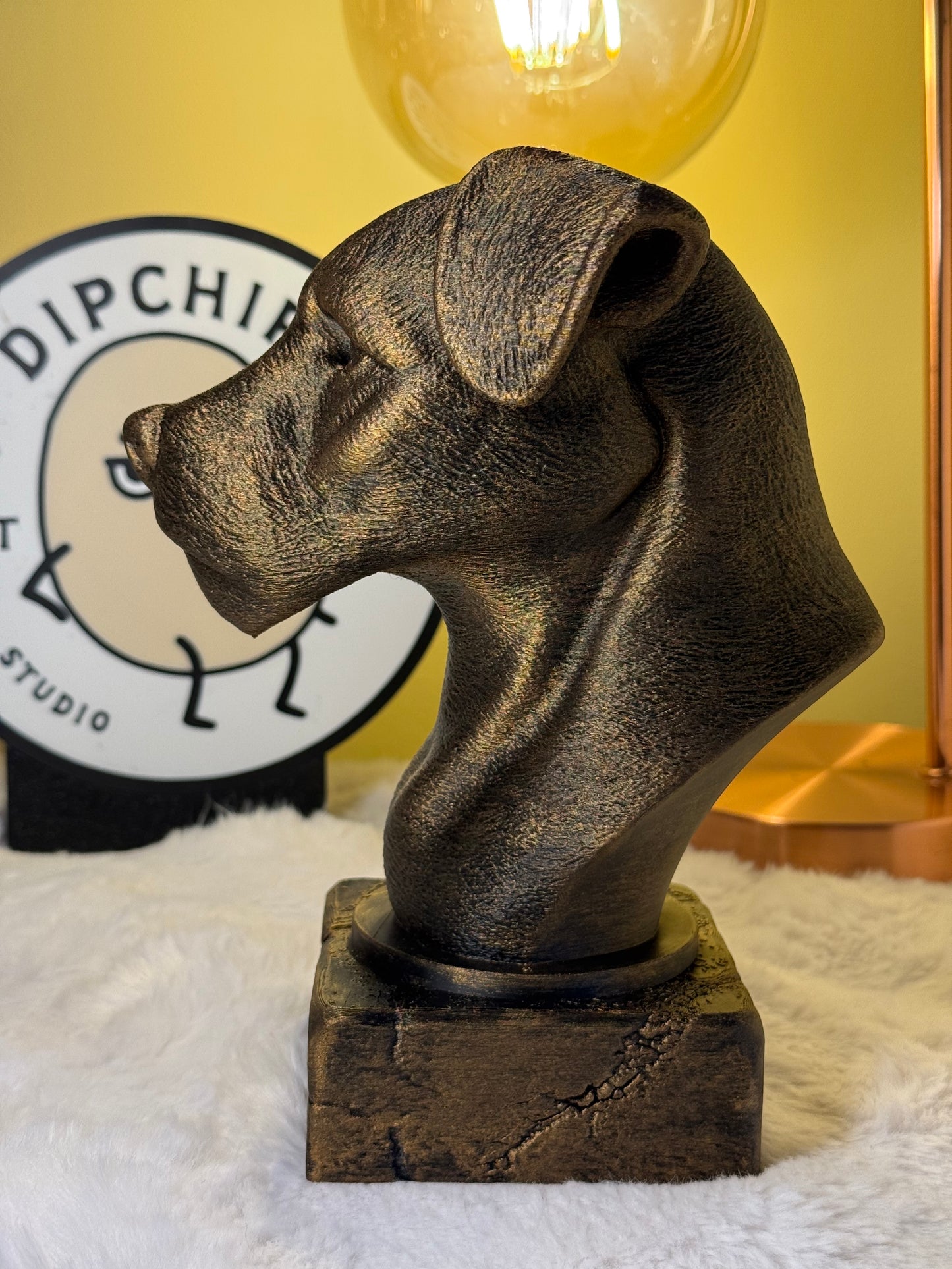 Border Terrier Antique Bust