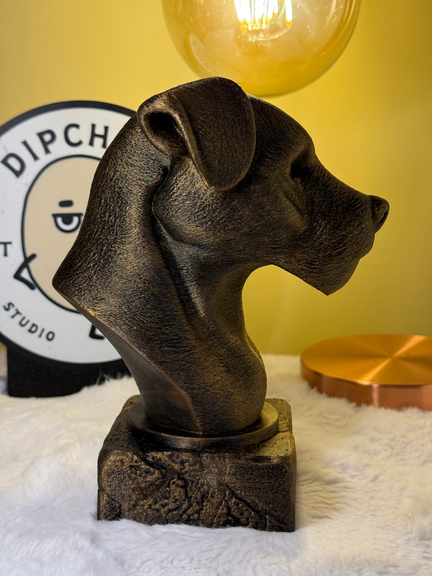 Border Terrier Antique Bust