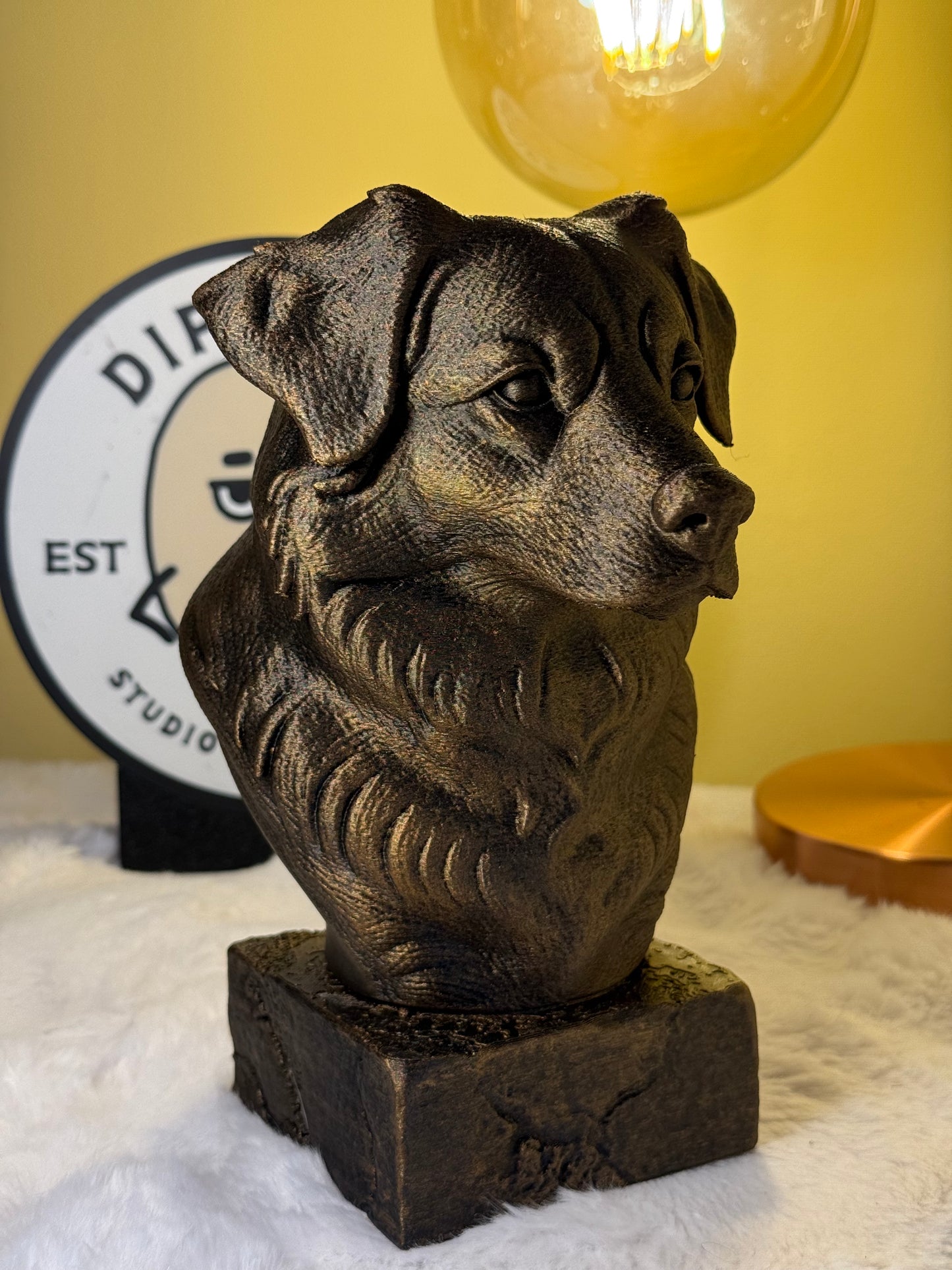 Australian Shepherd Antique Bust