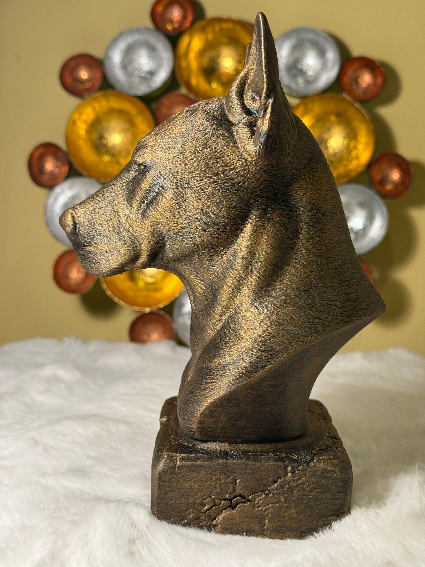 Thai Ridgeback side view antique style bust – Thai Ridgeback 3D printed dog statue home decor