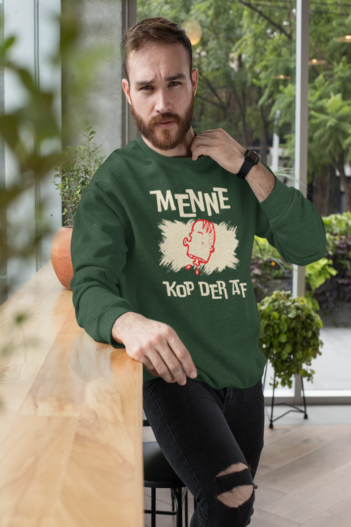 Int Oilsjters - Sweater - Menne kop der af